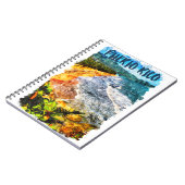 Schöner Puerto Rico Wasserfarbenstrand Notizblock (Linke Seite)