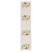 Schöner Pumpkin Herbst Wasserfarbe Herbst Kurzer Tischläufer (Vorderseite)