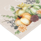 Schöner Pumpkin Herbst Wasserfarbe Herbst Kurzer Tischläufer (Ecke)