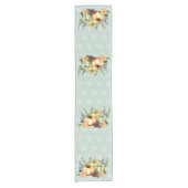 Schöner Pumpkin Herbst Wasserfarbe Herbst Kurzer Tischläufer (Vorderseite)