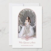 Schöner Quinceañera Spanisch Stilysh Pink Arch Einladung (Vorderseite)