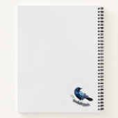 Schöner Rabe auf einem Baumzweig Notizblock (Rückseite)