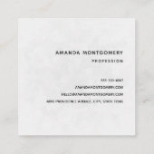 Schöner Rabe auf einem Baumzweig Quadratische Visitenkarte (Rückseite)