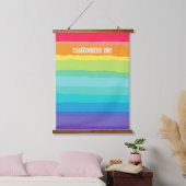 Schöner Rainbow Personalisiert Artistic Gay Pride Wandteppich Mit Holzrahmen (Schlafzimmer)