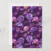 Schöner Ranunculus-Sparkle-Personalisierter Geburt Einladung (Rückseite)