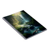 Schöner, realistischer, magischer Waldfall Notizblock (Rechte Seite)