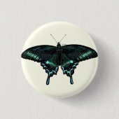 Schöner realistischer Schmetterling Button (Vorderseite)