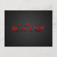 Schöner Red Boss Lady Text mit Carbon