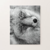 Schöner Red Fox in Schwarz & Weiß, Jigsaw Puzzle (Vertikal)