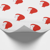 Schöner Redhead, der einen roten Lippenstift trägt Geschenkpapier (Ecke)