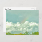 Schöner Regenbogen am Regentag Behaltend in Touch Postkarte (Vorne/Hinten)