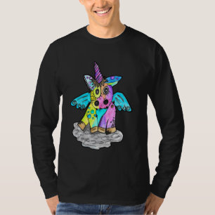 Schöner Regenbogen Crazy Punk Rock Unicorn T-Shirt