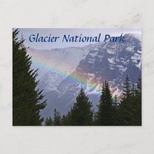 Schöner Regenbogen im Glacier Nationalpark Postkarte