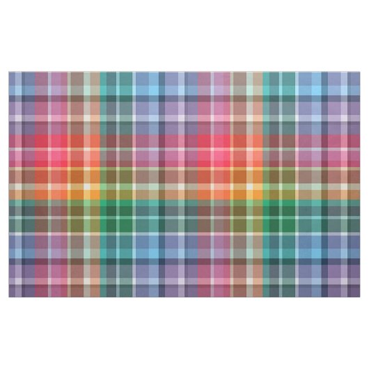 Schöner Regenbogen kariert Stoff (Fat Quarter (45,7 x 55,9 cm))