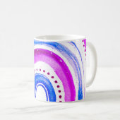 Schöner Regenbogen Lila und blau Kaffeetasse (VorderseiteRechts)
