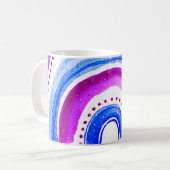 Schöner Regenbogen Lila und blau Kaffeetasse (Vorderseite Links)