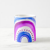 Schöner Regenbogen Lila und blau Kaffeetasse (Mittel)