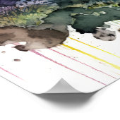 Schöner Regenbogen nach dem Regen im Wald Poster (Ecke)