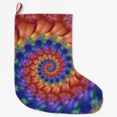 Schöner Regenbogen-Spirale-WeihnachtsStrumpf Großer Weihnachtsstrumpf (Vorderseite)