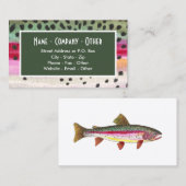 Schöner Regenbogenforellenfang Visitenkarte (Vorne/Hinten)