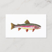 Schöner Regenbogenforellenfang Visitenkarte (Rückseite)