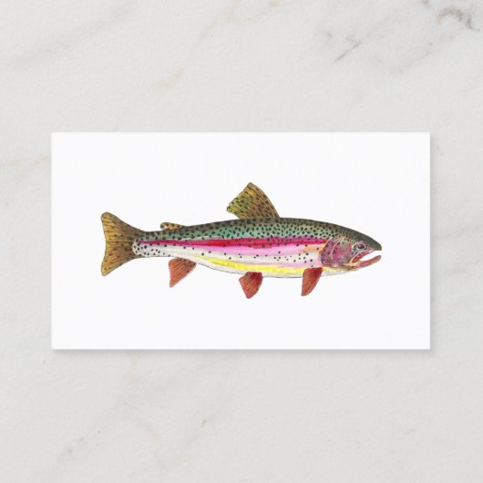 Schöner Regenbogenforellenfang Visitenkarte (Rückseite)