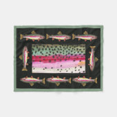 Schöner Regenbogenforellenfisch Fleecedecke (Vorderseite (Horizontal))