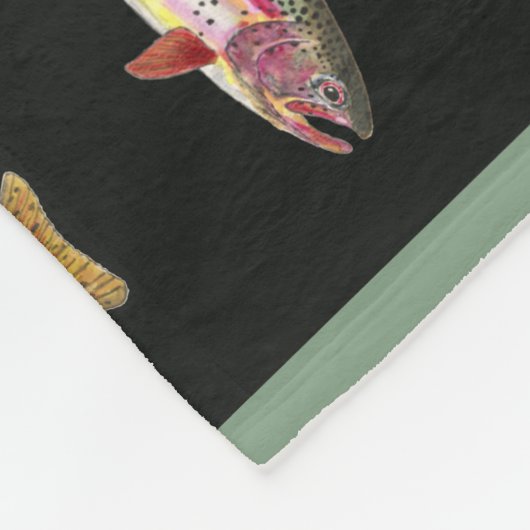 Schöner Regenbogenforellenfisch Fleecedecke (Ecke)