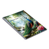 Schöner Regenwald mit Peacock Personalisiert Notizblock (Rechte Seite)