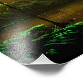 Schöner Regenwald mit Sonnenuntergang Fotodruck (Ecke)