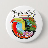 Schöner Reisepflaster auf Lanzarote. Button (Vorderseite)