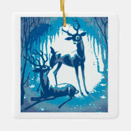 Schöner Rentier aus dem Vintagen Mittelalter Keramikornament