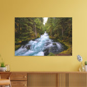 Schöner Roaring River Forest of Trees Leinwanddruck (Insitu (Wohnzimmer))