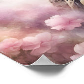 Schöner romantischer Eiffelturm Paris Poster (Ecke)