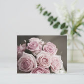 Schöner Rosa-Bouquet Postkarte (Stehend Vorderseite)