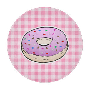 Schöner rosa Donut Schneidebrett