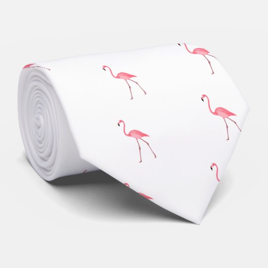 Schöner rosa Flamingo Krawatte (Gerollt)