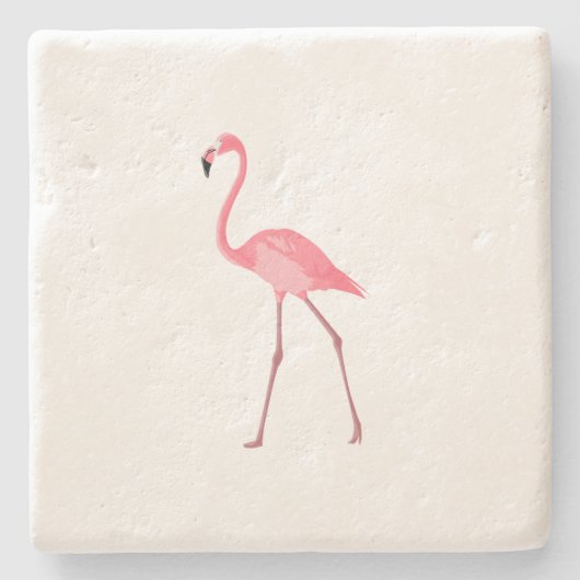 Schöner rosa Flamingo Steinuntersetzer (Vorderseite)