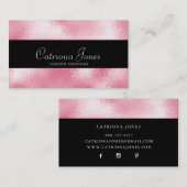 ★ schöner rosa Glitzer Visitenkarte (Vorne/Hinten)
