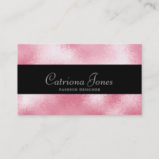 ★ schöner rosa Glitzer Visitenkarte (Vorderseite)