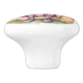 Schöner Rosa Gnome und Toaststühle Keramikknauf (Seitenansicht)