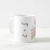 Schöner Rosa Kuchen Kaffeetasse (Vorderseite Links)