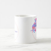 Schöner, rosa Lila Individuelle Name Kaffeetasse (Mittel)