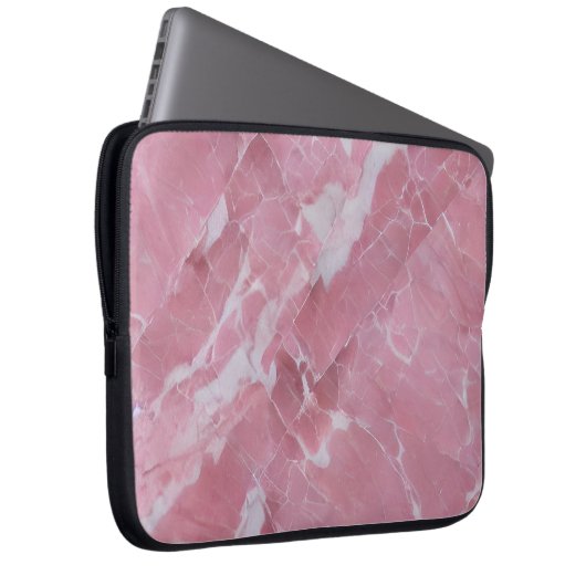 Schöner rosa Marmor Laptopschutzhülle (Vorne Rechts)