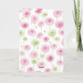 Schöner Rosa Mint Ranunculus Pferd Geburtstag Karte (Rückseite)