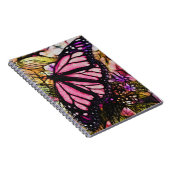 Schöner rosa Schmetterling abstrakt Notizblock (Rechte Seite)