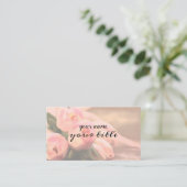 Schöner rosa Tulpe-Hintergrund mit Blumen Visitenkarte (Stehend Vorderseite)