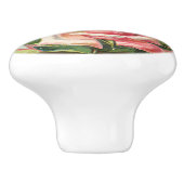 Schöner rosa Vintager Rosen-Keramikgriff Keramikknauf (Seitenansicht)