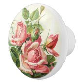 Schöner rosa Vintager Rosen-Keramikgriff Keramikknauf (Rechts)