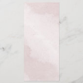 schöner, rosa Zimt Rose Blumengrün Menükarte (Rückseite)